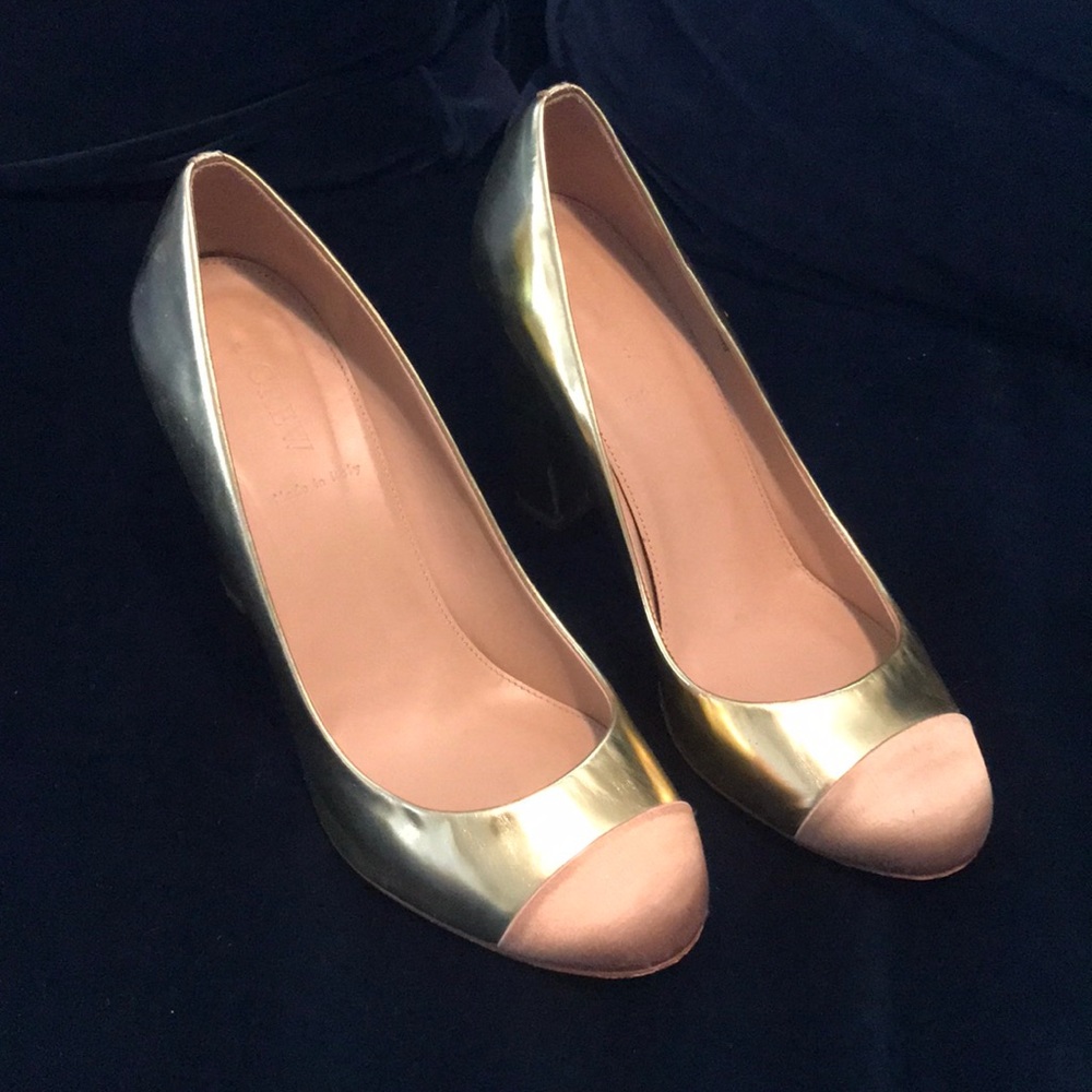 J. Crew gold heels